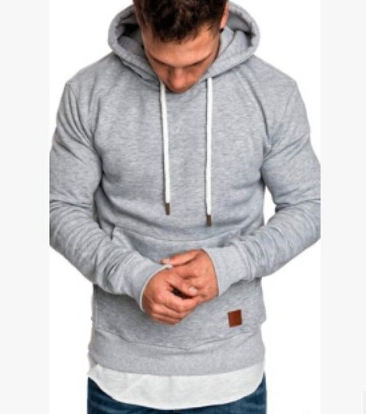 

mens casual hooded solid hoodies loose autumn winter fall new sweatshirts athletic sports 6212942, Black