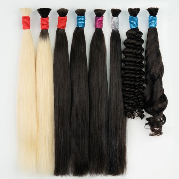

lace envio gratis to brazil blonde color hair bulk 613 human hair bundles cabelo humano para mega her 100300 gramas 230808, Black;brown