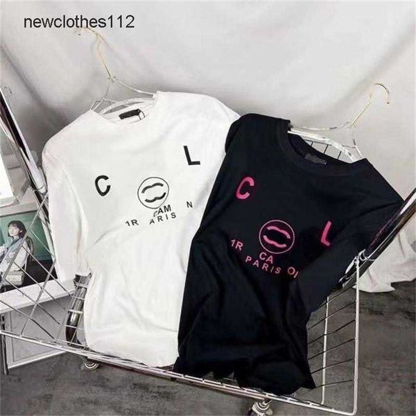 

2023 advanced version womens t-shirt france trendy clothing c letter graphic print couple fashion cotton round neck coach 4xl 5xl short slee, White
