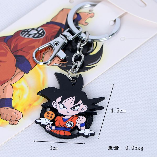 

anime girl boy dragon character necklace keychain drip oil metal ball bell keychain key ring accesssory, Blue