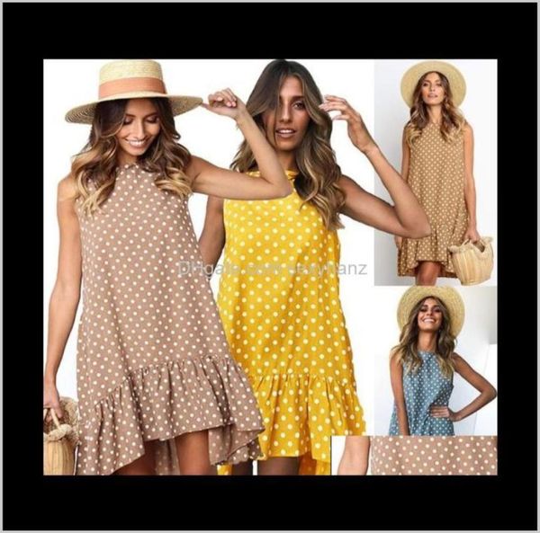 

dresses womens clothing apparel print ruffled women summer casual loose sleeveless party oneck short beach dress fem5806212, Black;gray