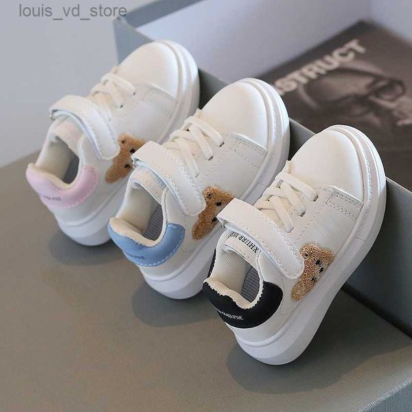 

cute furry bear pattern children sneakers flat heel baby girl shoes platform little boy running shoes kids tenis shoes f08194 t230809, Black;red