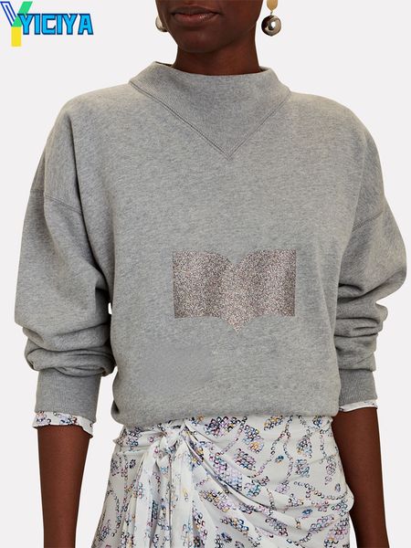 

women's hoodies sweatshirts yiciya hoodie sweatshirt y2k clothes is brand letter print sweatshirts winter french long sleeves sweater f, Black