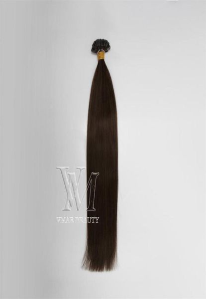 

vmae burmese natural color 100g straight prebonded colorful 100g keratin i u flat tip keratin nail human hair extension19366535875108, Black