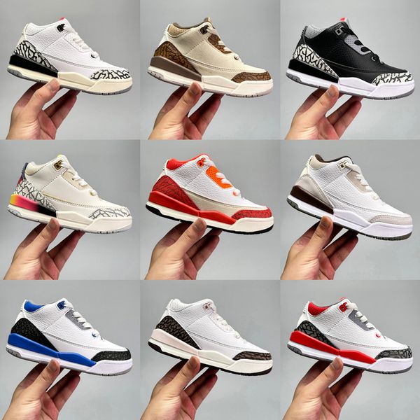 

jumpman 3s kids basketball shoes toddlers boys 3 sneakers girls boy game chicago cardinal red pine green racer blue kid sneaker athletic inf