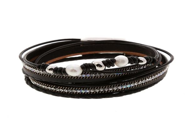 

leather bracelet female trendy charms concise bracelets bangles for women jewelry multilayer bracelet8461426, Golden;silver