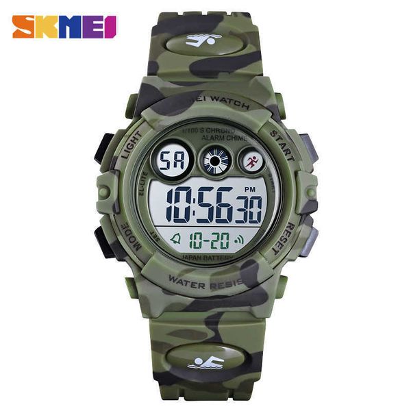 

skmei children led electronic digital watch swatch clock 2 time kids sport watches 50m waterproof wristwatch for boys girls, Blue