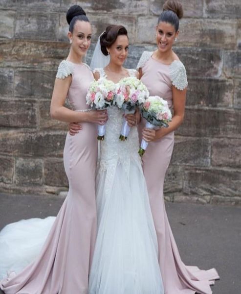 

luxury wedding wed bridesmaid dress crew high neck cutout formal events bridesmaid gowns floor length beach long bridesmaids4152428, White;pink