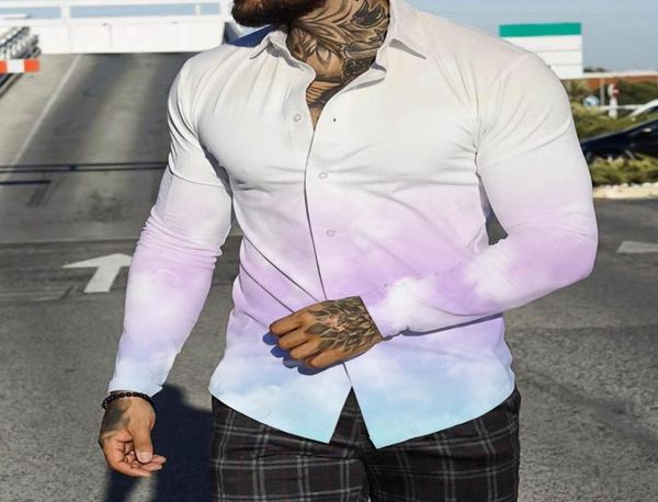 

men039s casual shirts men autumn winter single breasted lapel full print beach long sleeve vacation outdoor holiday shirt memor2107183, White;black