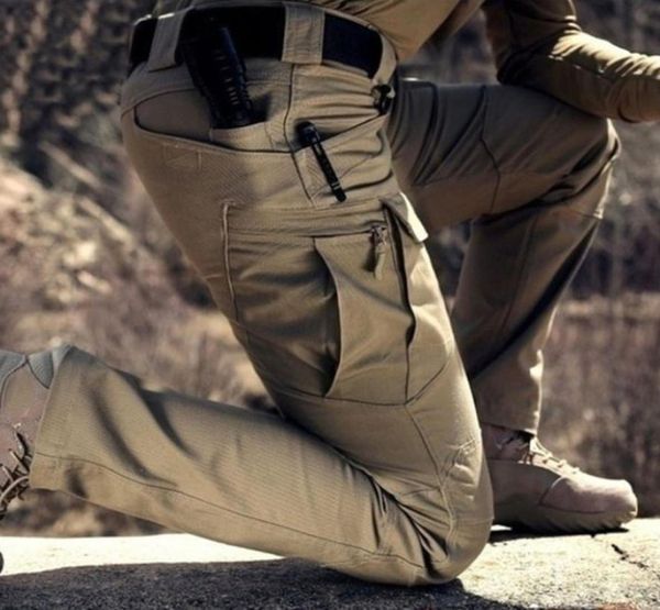 

mens tacitcal pants elastic multiple pocket man trousers casual male pant joggers fitness plus size cargo men pants2861782, Black