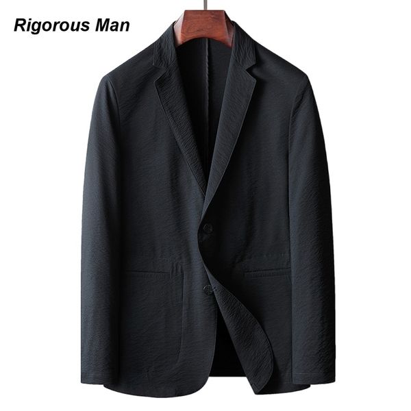 

men's suits blazers brand grade luxury business men's blazer spring summer thin micro-wrinkle elastic non-ironing suit jacket man, White;black