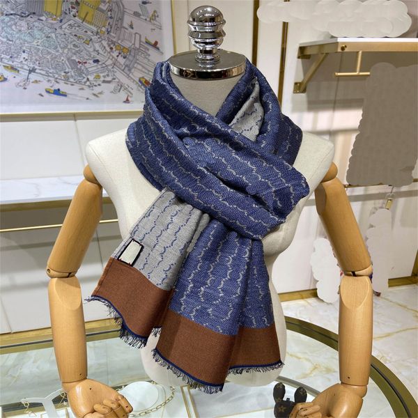 

yy2023 new women man designer scarf fashion scarves for winter womens and mens 100% double faced cashmere long wraps christmas gift aaaa8821, Blue;gray