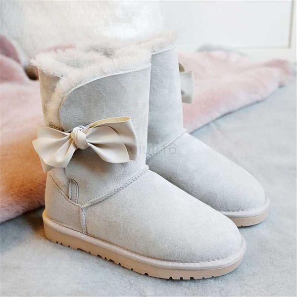 

boots 2022 shoes women new fashion 100% genuine sheepskin leather snow boots natural fur waterproof real wool women boots, Black