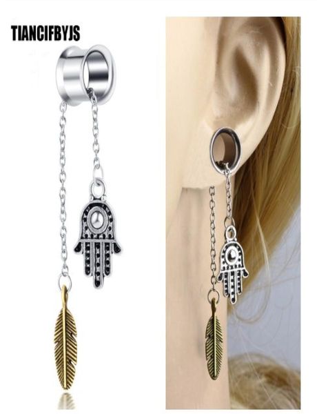 

ear gauges tunnels steel body jewelry finger dangle lobe stretchers plugs piercing cartilage earrings expander 60pcs1171049, Silver
