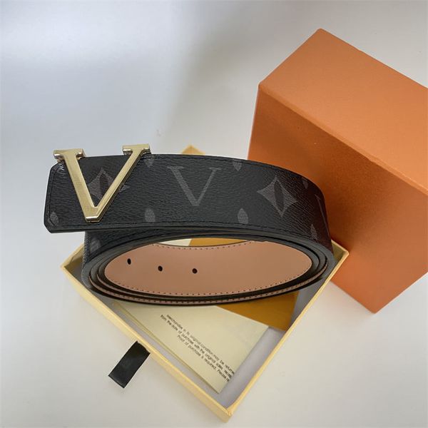 

men designers belts classic fashion casual letter smooth buckle waistband womens mens leather belt width 3.8cm cinturones, Black;brown