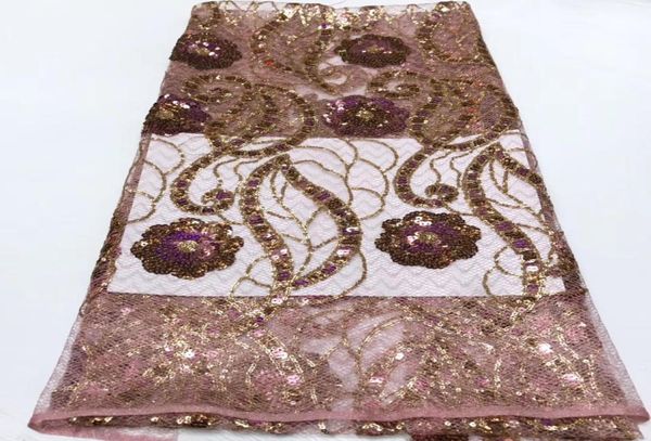 

african lace fabric sequins for party wedding nigerian mesh net9658033, Black;white