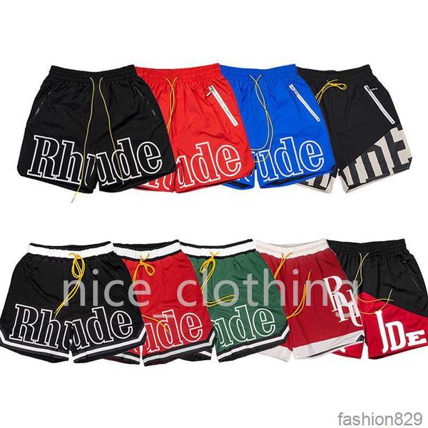 

mens rhude shorts designer short pants womens sports sweatpant summer beach shorts gym fitness short pants loose oversize style trousers, White;black