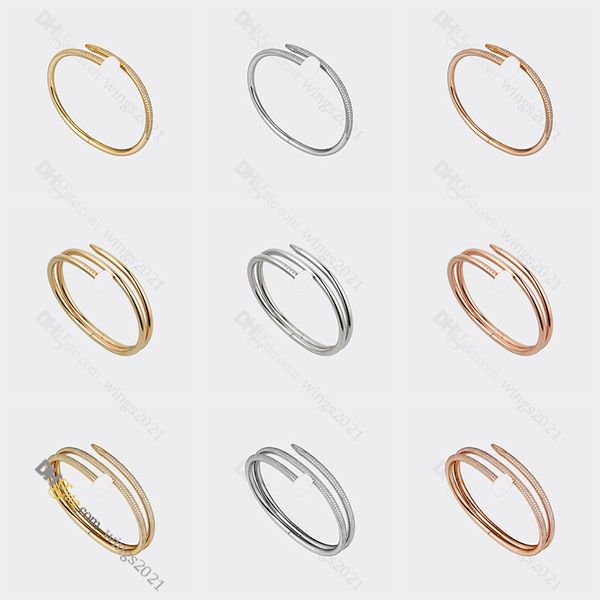 

nail bracelet designer bracelet for women star diamond bracelets titanium steel bangle gold-plated never fading non-allergic,gold,silver,ros, Black