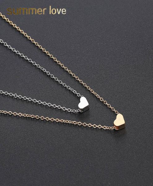 

love heart clavicle necklace dainty pendant for women perfect for wedding party gifts in goldsilver6988792, Silver