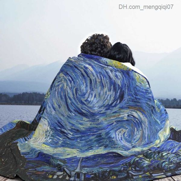 

blankets swaddling vincent van gogh's' the starry night blanket art prints throw blankets lightweight comfort used for sofas beddi