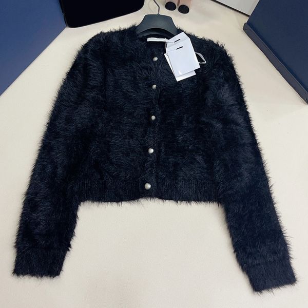 

clothes button chinlon sweater cardigan solid color simple elegant sweater new design brand women's dating daily versatile clothes, Black
