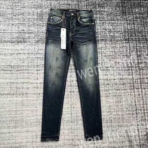

denim trousers mens designer jean men black pants high-end quality straight design retro streetwear casual sweatpants designers purple jeans, Blue