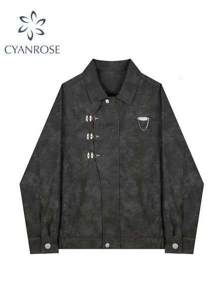 

womens jackets black gothic coat korean style loose vintage harajuku long sleeve jacket fashion streetwear outerwear clothes 230808, Black;brown