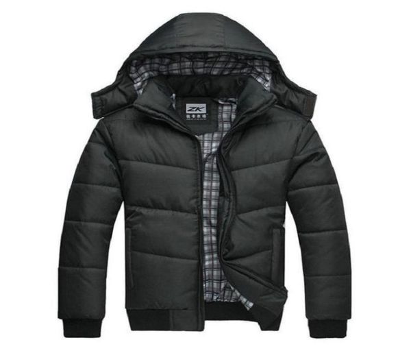 

winter jacket men quilted black puffer coat warm fashion male overcoat parka outwear polyester padded hooded winter coat5649987