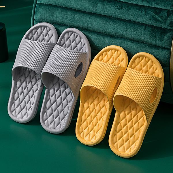 

slippers summer women soft home couple indoor skid proof bathroom sandals el solid color men flip flops flat shoes 230808, Black