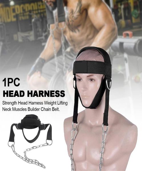 

exercise resilient chain trainer neck muscles builder fitness equipment weight lifting gym belt strength adjustable head harness4252151