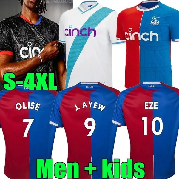 

2023 2024 olise crystal soccer jerseys 23 24 zaha eze j.ayew palace home football shirt kit benteke schlupp mateta edouard gallagher jersey, Black;yellow