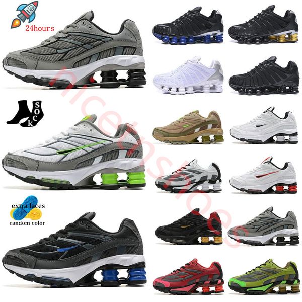 

shoxs tl r4 ride 2 nz running shoes triple white silver metallic platinum chrome grey fog olive speed red mens womens trainers sports sneake