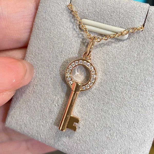

designer necklace jewelry key necklace link luxury jewelry heart shaped pendant customized women's stainless steel strap box high quali, Silver