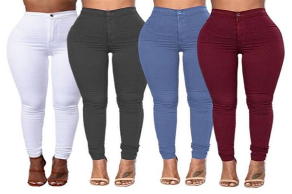 

women trousers 2020 high waist stretch slim pencil trousers women clothing solid pants lady plus size skinny pants s3xl5533764, Black;white
