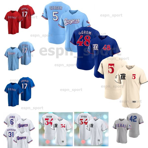 

6 josh jung ranger 2023 city connect baseball jersey corey seager jacob degrom adolis garcia nathan eovaldi marcus semien perez ryan ivan ro, Blue;black