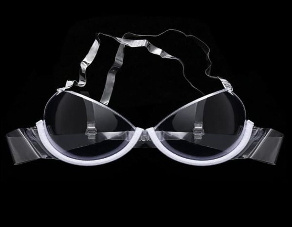 

bras transparent disposable clear push up bra strap invisible women underwire ultrathin gathering plastic 34 cup6116285, Red;black