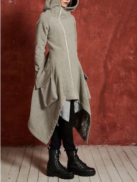 

women's trench coats autumn winter woman long sleeve hooded female jackets zipper 230808, Tan;black