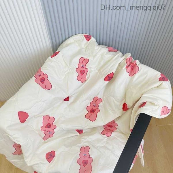 

blankets swaddling cute cartoon bear rabbit blanket large soft cotton bedding sofa cover children and adults nap blanket thrown family l bed