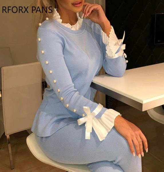 

lace insert bowknot buttoned bell cuff blouse women 011855015, White