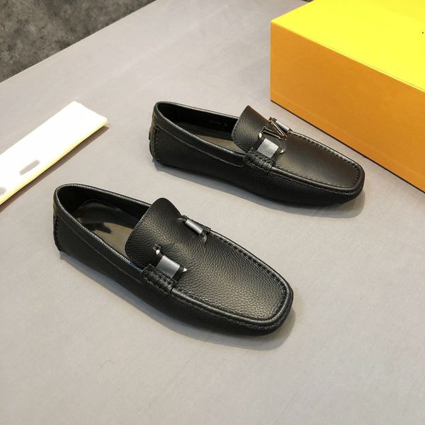 

genuine cow leather mens loafers fashion handmade moccasins leather luxury designer men flats blue slip on men's boat shoe plus size 6., Black