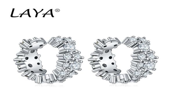 

laya 925 sterling silver cuff earrings for women shining zircon mini brincos simple design original modern jewelry 2022 trend8945908