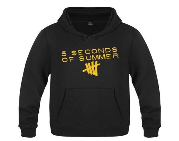 

mens hoodies 5sos 5 seconds of summer print hoodie men hip hip fleece long sleeve sweatshirt rock music pullover homens moletom6361803, Black