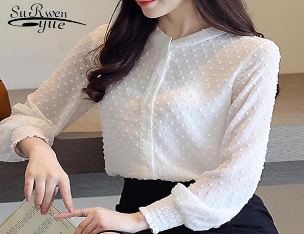 

fashion woman blouses 2021 spring long sleeve women shirts white blouse office work wear women blouse shirt blusas 0974 601532387294