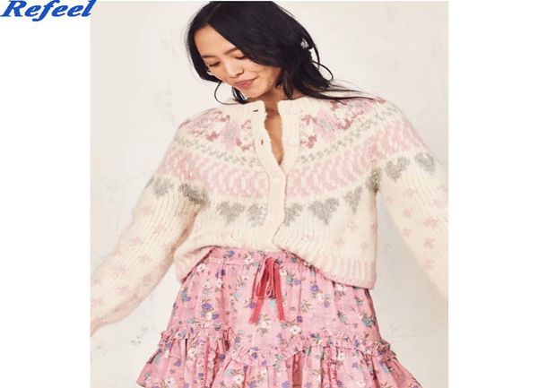 

patchwork cardigan christmas sweater women openknit long sleeves loveshackfancy women039s deena stripe alpaca blended sweaters3119000, White;black