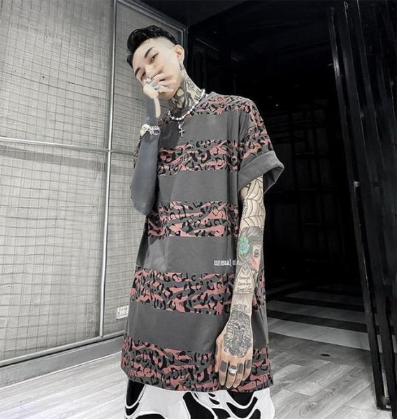 

men039s tshirts oversized 3xl leopard print graphic men t shirts short sleeve o neck euro size 2021 hip hop style breathab5676349, White;black