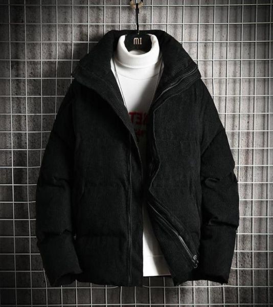 

winter new plus size corduroy parkas men039s jacket men039s casuals bubble jacket3872419, Black