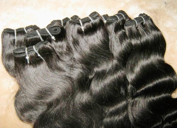 

promotion hair products processed 100 human hair body wave brazilian extension wefts 9 bundles lot fast 4794168, Black