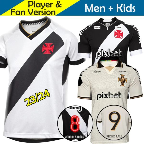 

camisa vasco da gama soccer jerseys 23/24 kids kit 2023 2024 camisetas futebol football shirt training goalkeeper home away 3rd leo andrey s, Black;yellow