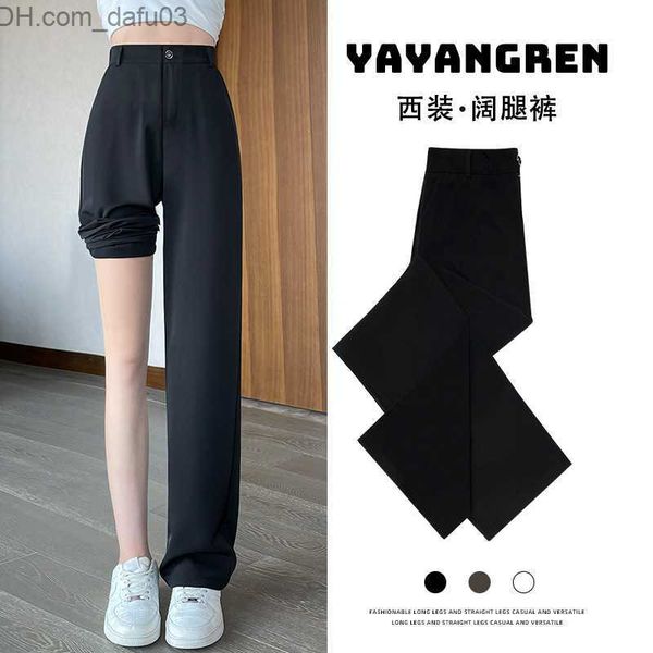 

women's pants capris set pants black wide leg pants women's high waisted pants 2023 women's new small straight casual men&#03, Black;white