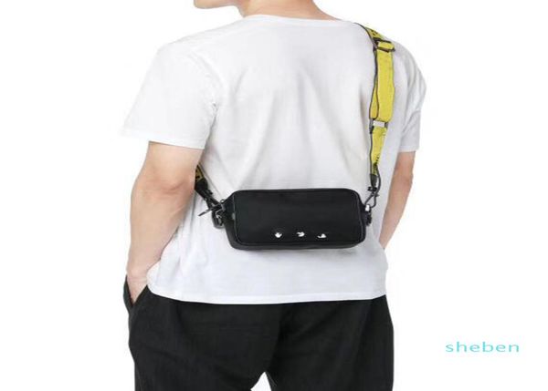 

33412 brand mini men off yellow canvas belt high white shoulder bag camera bag waist bags multi purpose satchel shoulder bag messe9684123